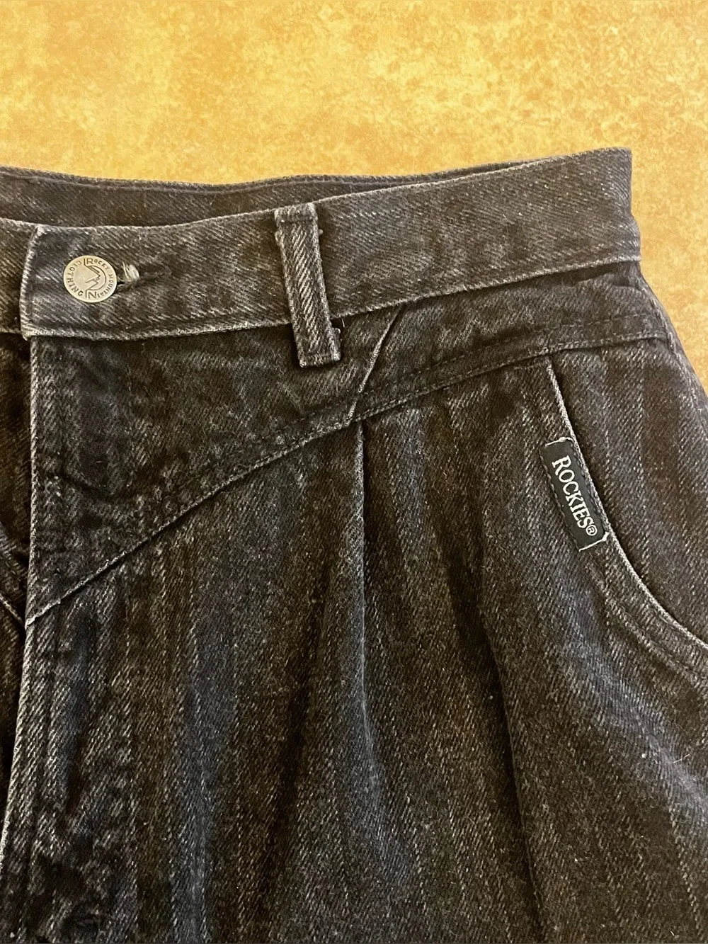 Vintage Rockies Rocky Mountain Jeans Western Womens Sz 15/16 30x36” Black Denim